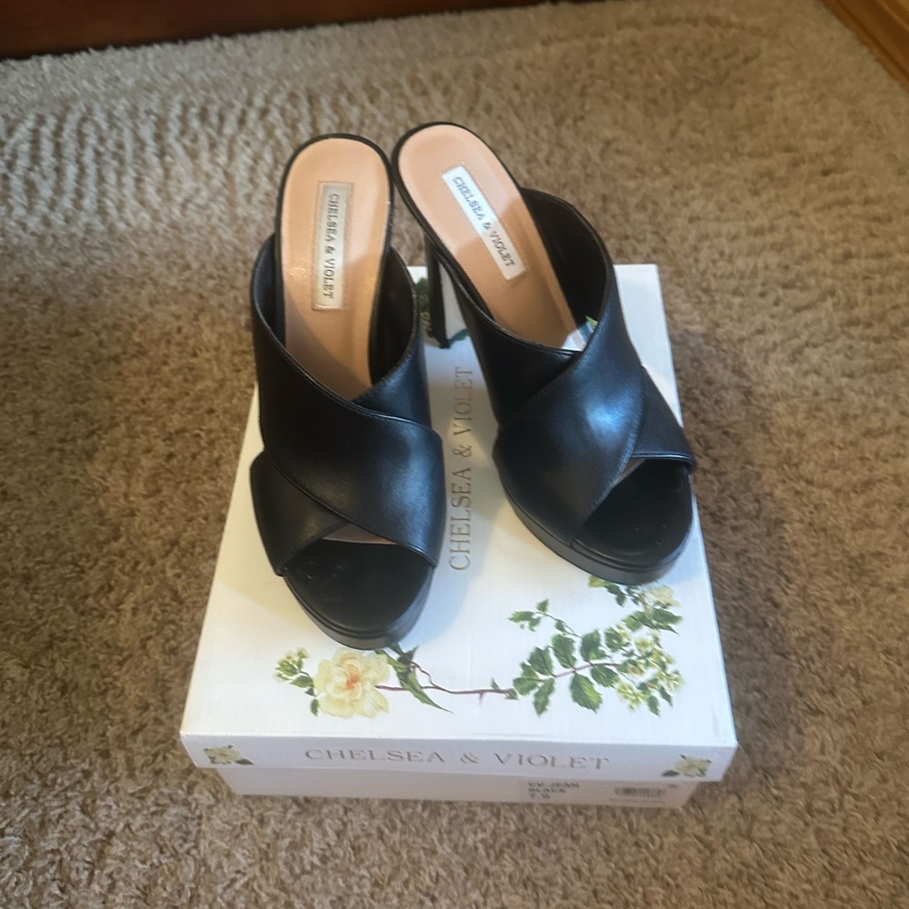 Chelsea and Violet open toe sandal heel